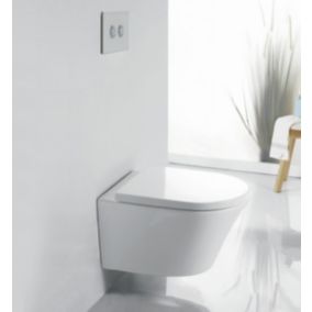 WC suspendu sans bride 1088R, Abattant Softclose inclus Extra plat