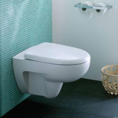 WC suspendu sans bride GEBERIT Renova + abattant ralenti, Blanc