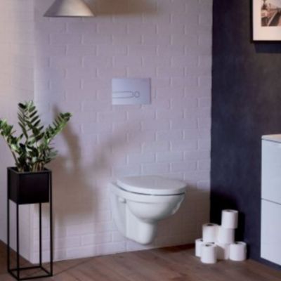 WC suspendu sans bride JACOB DELAFON Patio + abattant extra plat