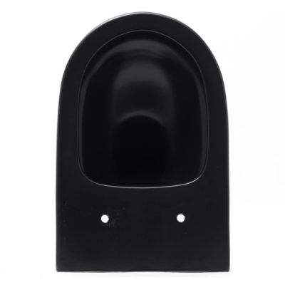 WC suspendu sans bride SAT Infinitio avec abattant softclose, Noir mat (SATINF011RREXPBKM)