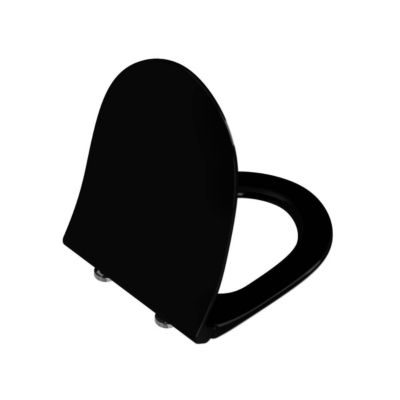 WC suspendu sans bride SAT Infinitio avec abattant softclose, Noir mat (SATINF011RREXPBKM)