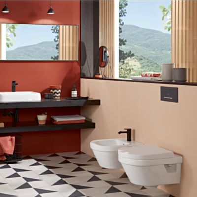 WC suspendu sans bride VILLEROY ET BOCH Architectura + abattant + Gel WC