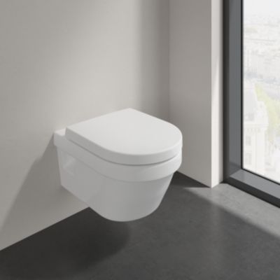 WC suspendu sans bride VILLEROY ET BOCH Architectura + abattant + Gel WC