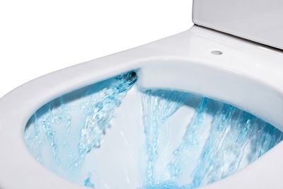 WC suspendu sans rebord B-8030R Blanc, avec nano-revêtement, couvercle soft-close inclus Avec standard veilleuse LED
