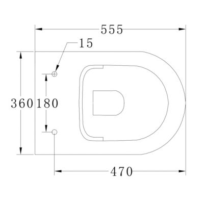 WC suspendu sans rebord B-8030R Blanc, avec nano-revêtement, couvercle soft-close inclus Avec standard veilleuse LED