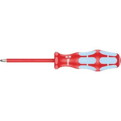 Wera 3162 i 05022733001 VDE Tournevis cruciforme PH 1 longueur de lame 80 mm, manche 98 mm, isolation 1 000 V.