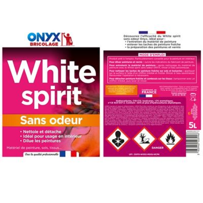 White Spirit sans odeur Onyx bricolage 5 L