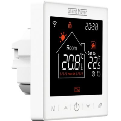 Wi-Fi Régulateur de température programmable, SN-10, 16A, 230 V, Blanc