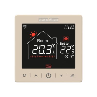 Wi-Fi Régulateur de température programmable, SN-15, 16A, 230 V, Champagne