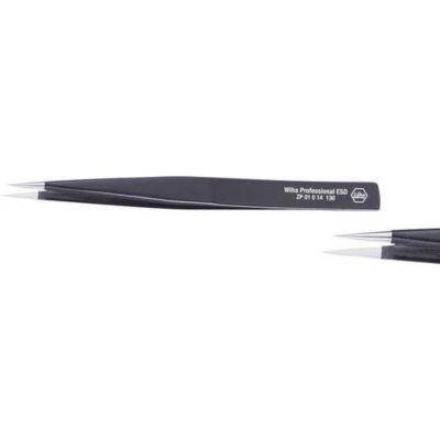 Wiha 32318 Pince brucelle ESD AA pointue 130 mm antistatique