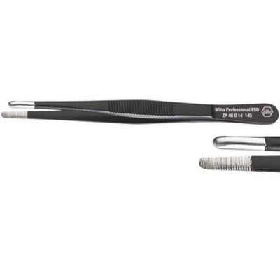 Wiha 32343 pince brucelle ESD antistatique émoussée 145 mm
