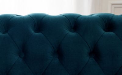 William - canapé Chesterfield - 3 places - en velours - Lisa Design
