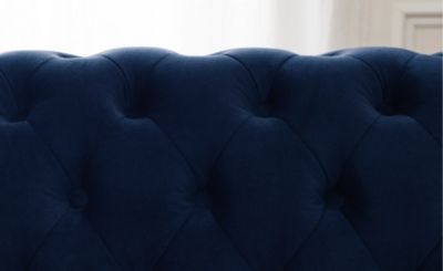 William - canapé Chesterfield - 3 places - en velours - Lisa Design