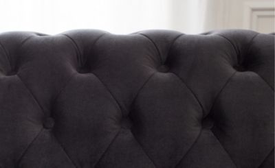 William - canapé Chesterfield d'angle droit - 4 places - en velours - Lisa Design