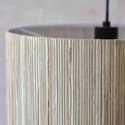 WIMEA Suspension nature, métal/jonc de mer, E27 52W ampoule non incluse