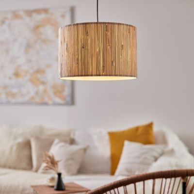 WIMEA Suspension nature, métal/jonc de mer, E27 52W ampoule non incluse