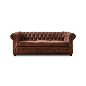 Winston - Canapé 3 places Chesterfield - style industriel - Lisa Design