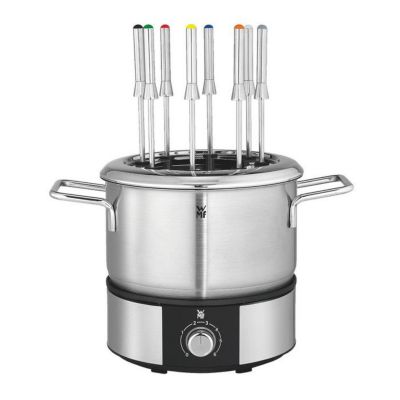 WMF 415130011 - LONO - Appareil à Fondue pour 8 personnes, avec caquelon et 8 fourchettes en Inox