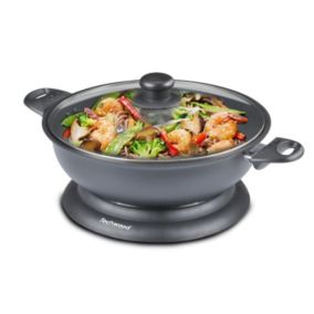 Wok Electrique Techwood TWF-306 - 3,6L - Revêtement anti-adhésif - Puissance 1400W - Thermostat Réglable