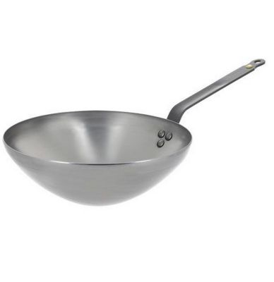 Wok en fer 28cm gris De Buyer 5618.28