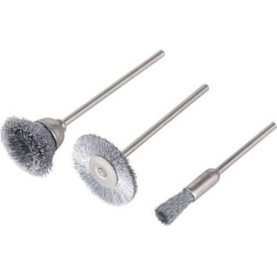Wolfcraft set de mini-brosses en fil d'acier 3 pièces 2114000.
