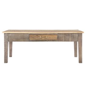 WOMO-DESIGN Table d'appoint basse canapé bois massif mangue Sao Paulo 117x70 cm