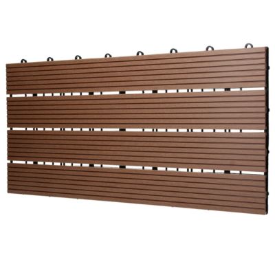 WPC carreaux de sol 60x30cm 4m² aspect de bois marron clair