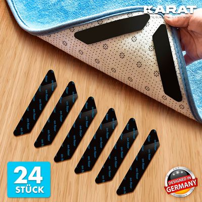 X 24 Sous-couche antidérapante pour tapis Louis 2,5 x 13 cm, 24 pièces