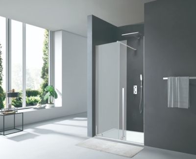 X-MOTION Porte de douche 200x110cm Coulissante, anticalcaire avec profilé chrome brillant (SATBWIXM110NIKA)
