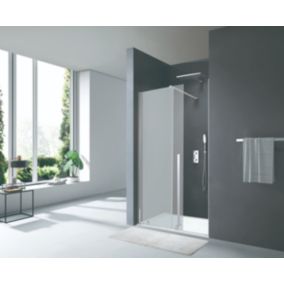 X-MOTION Porte de douche 200x110cm Coulissante, anticalcaire avec profilé chrome brillant (SATBWIXM110NIKA)