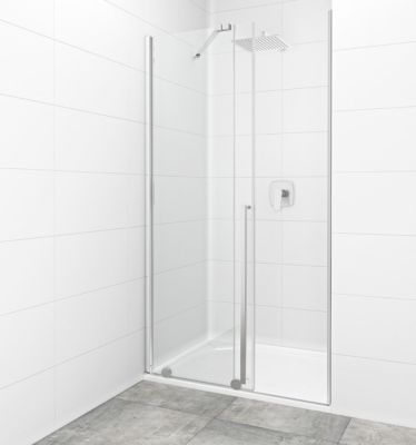 X-MOTION Porte de douche 200x110cm Coulissante, anticalcaire avec profilé chrome brillant (SATBWIXM110NIKA)