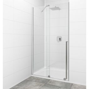 X-MOTION Porte de douche 200x140cm Coulissante, anticalcaire avec profilé chrome brillant (SATBWIXM140NIKA)