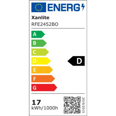 Xanlite - Ampoule LED G125 Opaque, culot E27, conso. 17W, 2452 Lumens, Blanc chaud - RFE2452BO