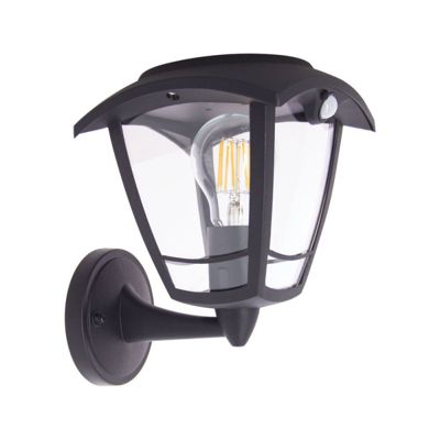 Xanlite - Applique murale solaire rétro LED IP44, 400 lumens, détecteur de mouvement, avec ampoule, Noir - SO2011AR