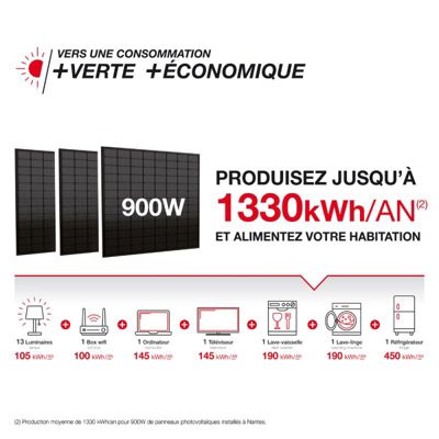 Xanlite - Panneau solaire Kit Advanced 500W, IP67, Onduleur WIFI, Câble 3m - ENKADVANC500W