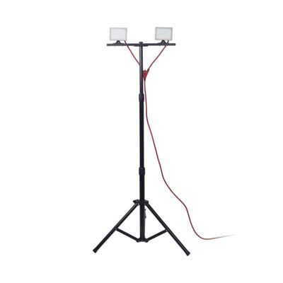Xanlite - Projecteur de Chantier LED sur Pied, Filaire, x2 Projecteurs 20 W, 2800 Lumens - PR20W2T