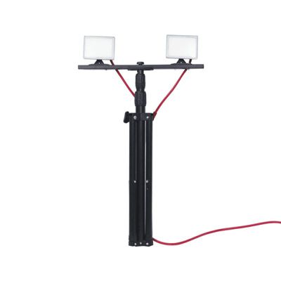 Xanlite - Projecteur de Chantier LED sur Pied, Filaire, x2 Projecteurs 20 W, 2800 Lumens - PR20W2T