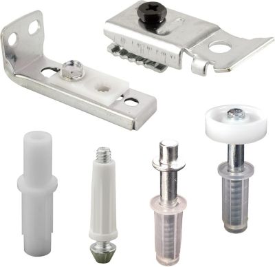 Yuanhao 2 ensembles Kit de réparation de quincaillerie pour portes pliantes - Comprend des supports supérieurs et inférieurs, des