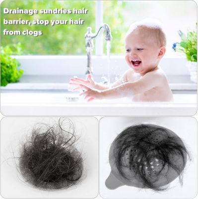 Yuanhao 2 Pieces Silicone Hair Catcher - Drain Filter - Sink Strainer with Suction Cup and Drain Cover - for Sinks, Tubs, Showers