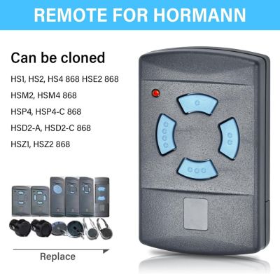 Yuanhao 2 x Télécommande de portail 868,3 MHz - pour télécommande de remplacement Hormann 868 HS4 HSM2 HSM4 HSE2 HSZ1 HSZ2 HSP4
