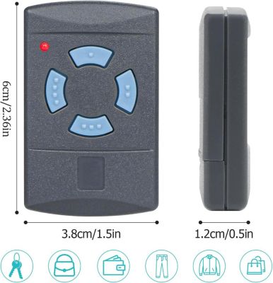 Yuanhao 2 x Télécommande de portail 868,3 MHz - pour télécommande de remplacement Hormann 868 HS4 HSM2 HSM4 HSE2 HSZ1 HSZ2 HSP4