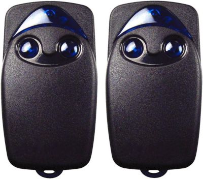Yuanhao 2 x télécommandes de porte de garage électrique à 2 boutons Flo2r-s 433,92 MHz compatibles avec Nice Remote