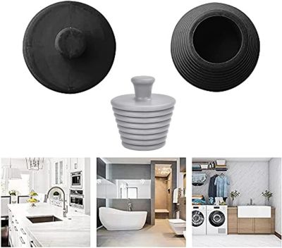 Lot De 3 Bouchons D'Évier En Silicone Universels - Noir, Blanc, Gris - 15cm Diamètre - Pour Éviers Cuisine Et Salle De Bain