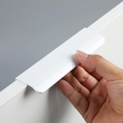 Yuanhao 4 Pièces Invisible Poignées Meuble Tiroir, Poignées de porte Dissimulées Poignée Encastrée Affleurant