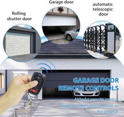 Yuanhao 4x Télécommande universelle pour portail 433 MHz - clonage de télécommande de porte de garage