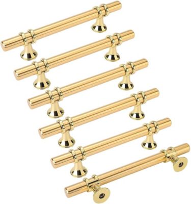 Yuanhao 6pcs poignées de meuble dorées poignée dorée - poignée de porte de cuisine Poignee Tiroir Laiton poignées dorées meuble en