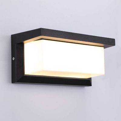 Yuanhao Applique murale d'extérieur moderne LED étanche IP65 aluminium anthracite éclairage décoration lumière pour cour jardin te