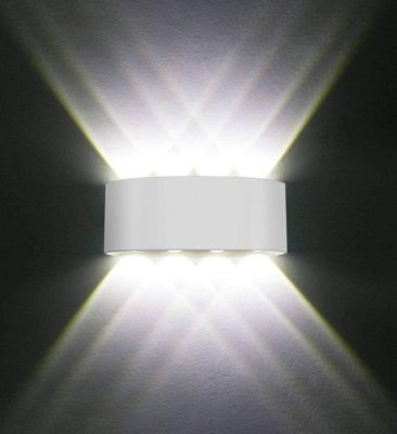 Yuanhao Applique murale LED 8 W Blanc chaud 3000 K Moderne en aluminium pour salon Chambre Couloir Escalier Cuisine Salle à manger