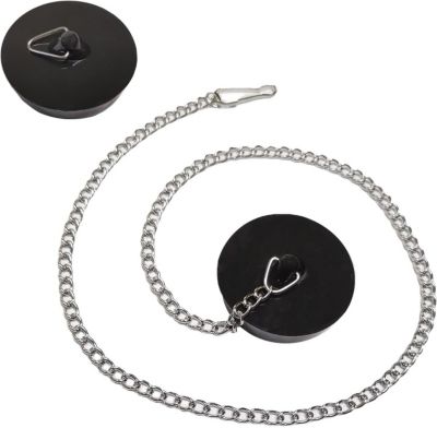 Yuanhao Bouchon de baignoire universel avec chaîne à billes - Diamètre de 45,6 mm - Pour éviers, salles de bains et cuisines