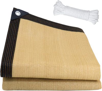 Yuanhao Filet d'ombrage - 3M x 3M - voile d'ombrage protection UV - avec œillets - pour serre/jardin/pergola/terrasse - Avec corde